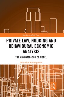 Front cover_Private Law, Nudging And Behavioural Economic Analysis