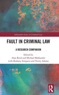Front cover_Fault In Criminal Law