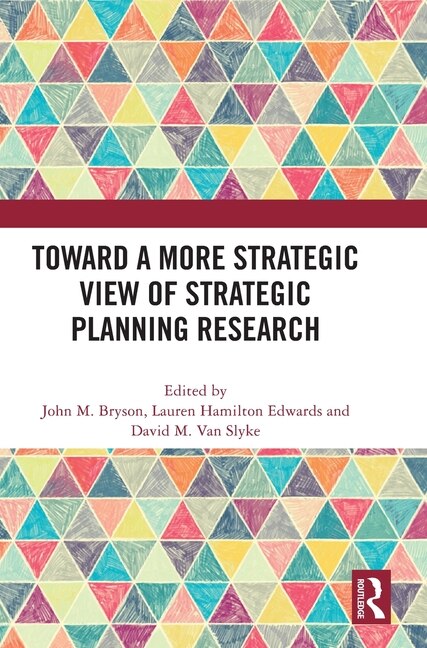 Couverture_Toward a More Strategic View of Strategic Planning Research