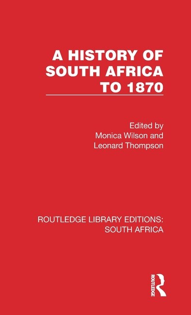 Front cover_A History of South Africa to 1870