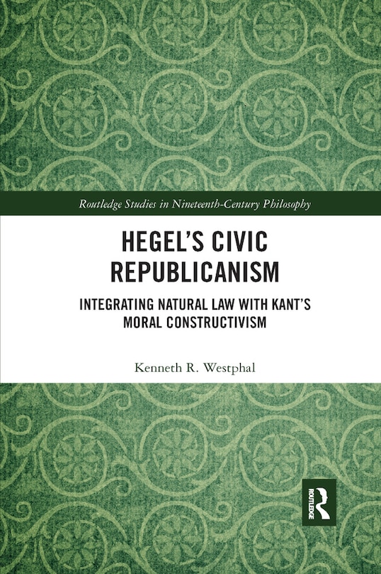Front cover_Hegel's Civic Republicanism