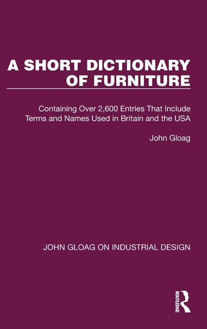 Couverture_A Short Dictionary of Furniture