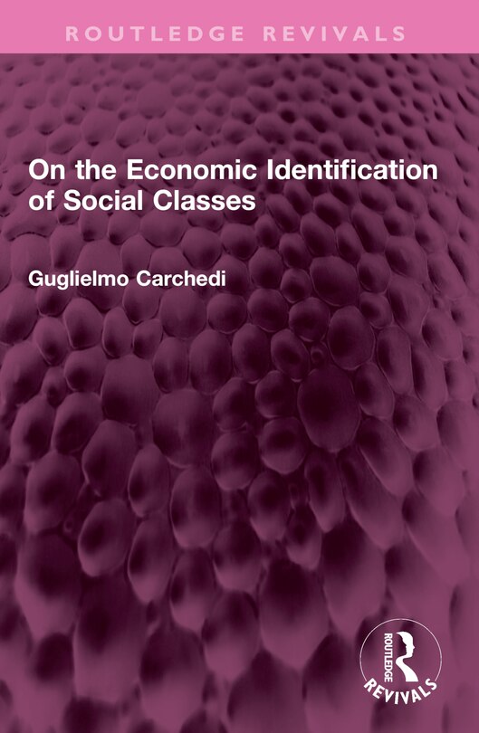 Couverture_On the Economic Identification of Social Classes