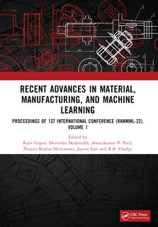 Front cover_Recent Advances in Material, Manufacturing, and Machine Learning