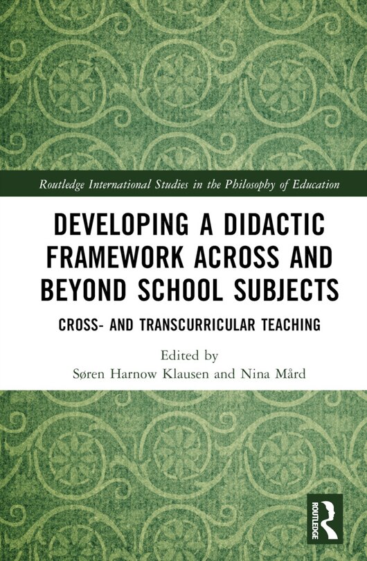 Couverture_Developing a Didactic Framework Across and Beyond School Subjects