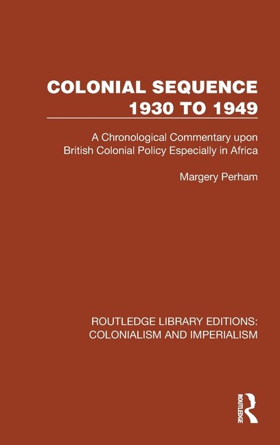Couverture_Colonial Sequence 1930 to 1949