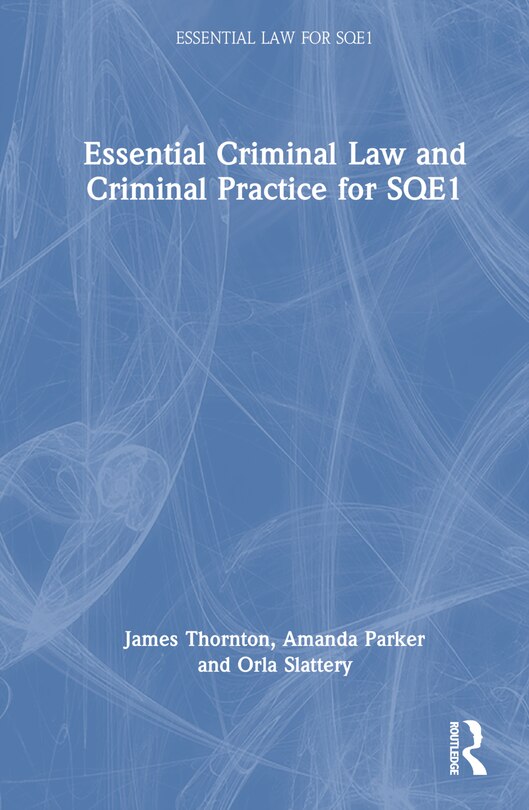 Couverture_Essential Criminal Law and Criminal Practice for SQE1