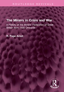 Couverture_Miners in Crisis and War