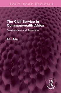 Front cover_The Civil Service in Commonwealth Africa