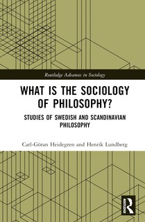 Front cover_What is the Sociology of Philosophy?