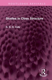 Couverture_Studies in Class Structure