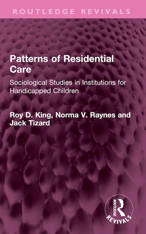 Couverture_Patterns of Residential Care