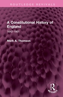 Front cover_A Constitutional History of England
