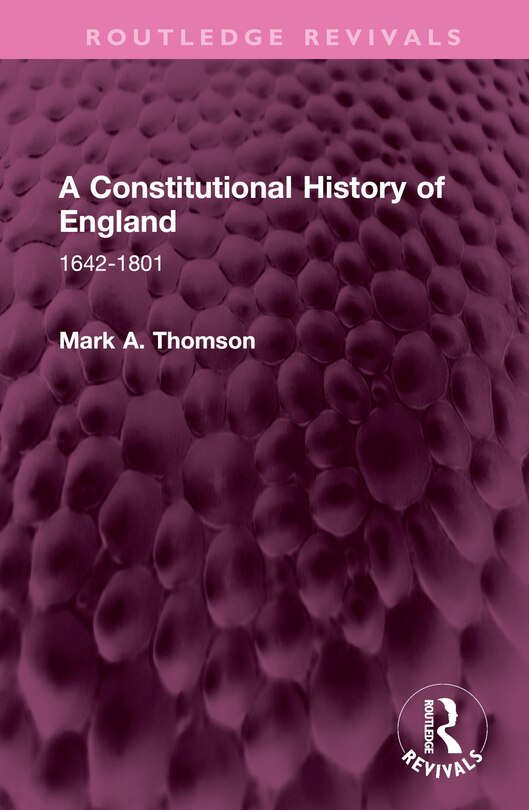 Front cover_A Constitutional History of England
