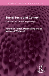 Front cover_Social Texts and Context