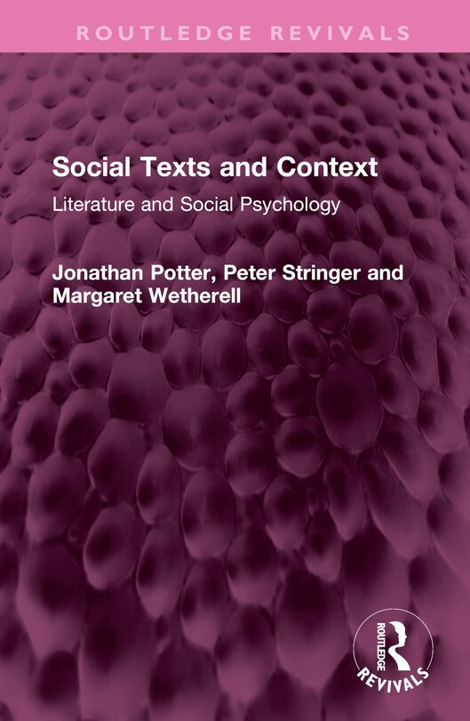 Front cover_Social Texts and Context