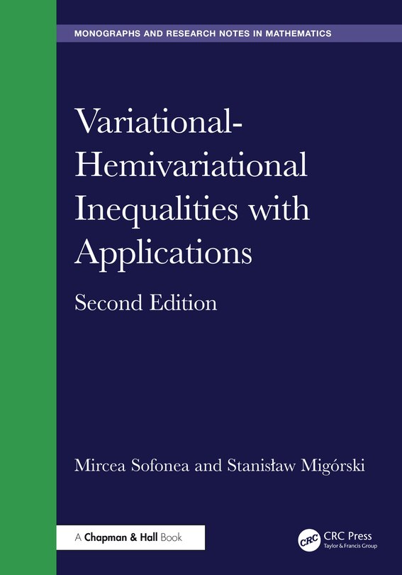 Front cover_Variational-Hemivariational Inequalities with Applications