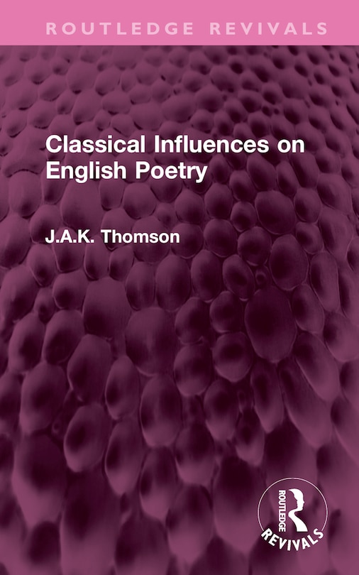 Couverture_Classical Influences on English Poetry