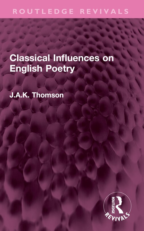 Couverture_Classical Influences on English Poetry