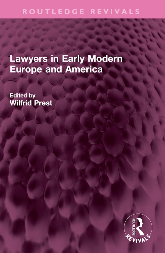 Front cover_Lawyers in Early Modern Europe and America
