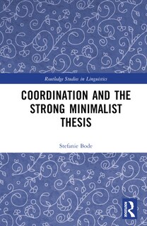 Couverture_Coordination and the Strong Minimalist Thesis