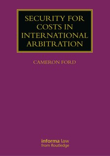 Couverture_Security for Costs in International Arbitration