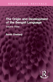 Couverture_The Origin and Development of the Bengali Language