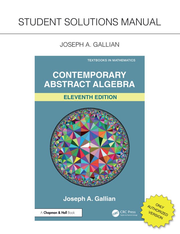 Front cover_Student Solutions Manual for Gallian's Contemporary Abstract Algebra