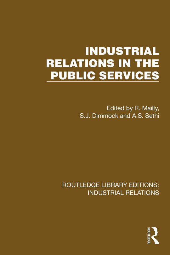 Couverture_Industrial Relations in the Public Services