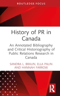 Couverture_History of PR in Canada