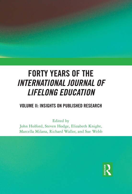 Couverture_Forty Years of the International Journal of Lifelong Education, Volume II