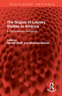 Front cover_Origins of Literary Studies in America