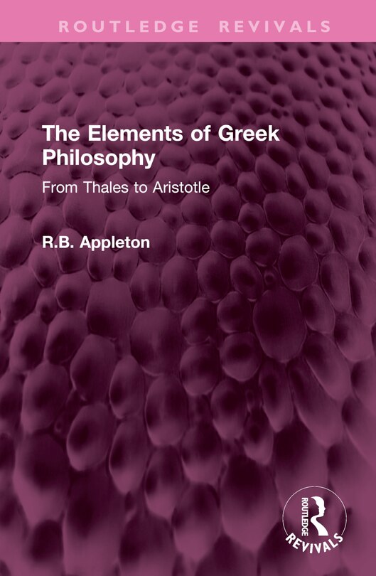 Front cover_The Elements of Greek Philosophy