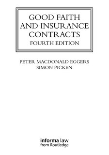 Couverture_Good Faith and Insurance Contracts