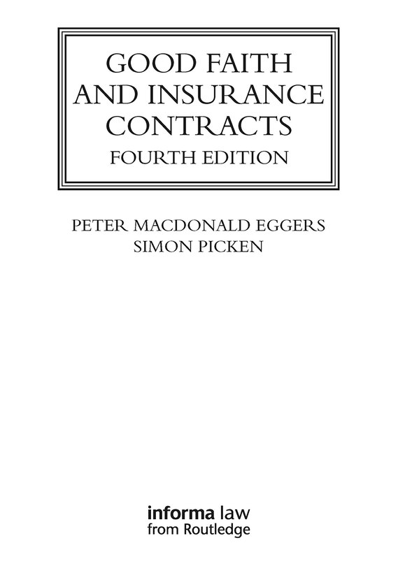 Couverture_Good Faith and Insurance Contracts