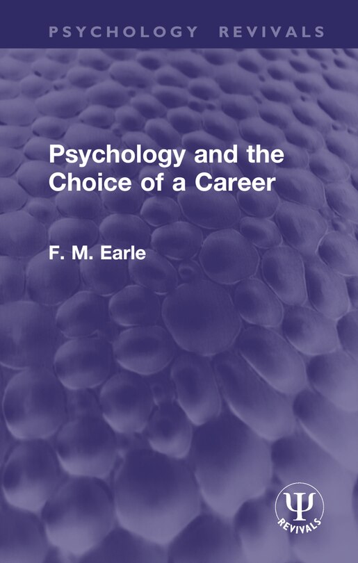 Front cover_Psychology and the Choice of a Career