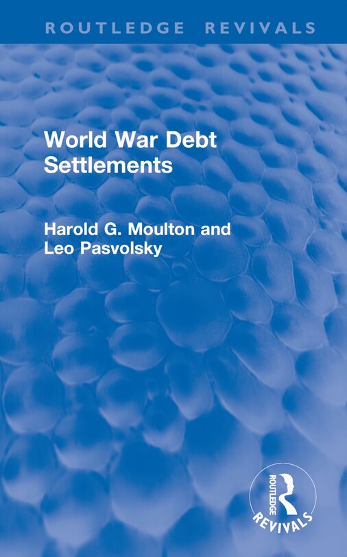 Front cover_World War Debt Settlements