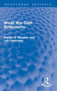 Couverture_World War Debt Settlements
