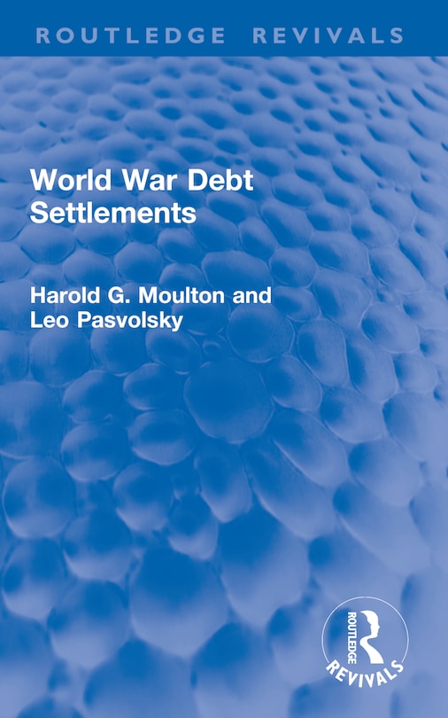 Couverture_World War Debt Settlements