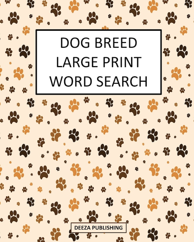 Front cover_Dog Breed Large Print Word Search
