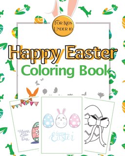 Front cover_Happy Easter Coloring Book for Kids Under 10