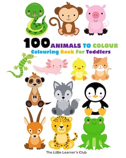 Front cover_100 Animals To Colour - Animal Colouring Book