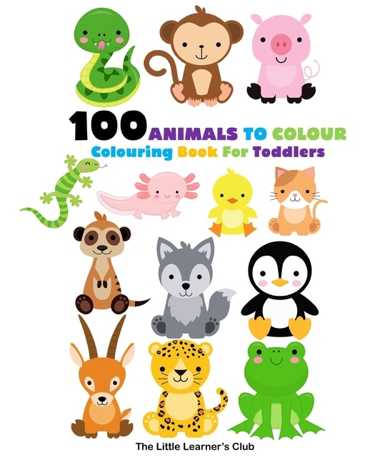 Front cover_100 Animals To Colour - Animal Colouring Book