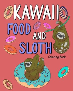 Front cover_Kawaii Food and Sloth Coloring Book