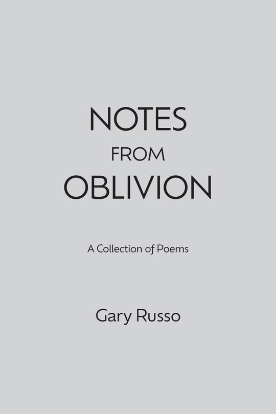 Front cover_Notes from Oblivion