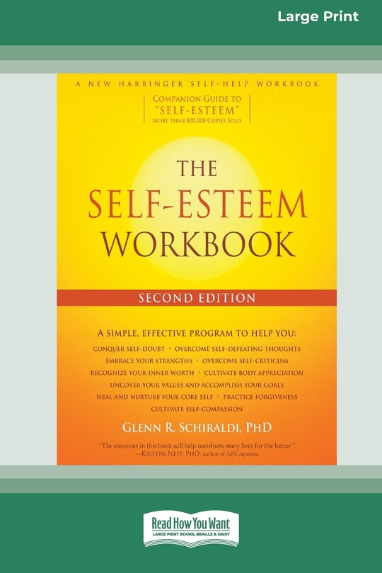 Front cover_The Self-Esteem Workbook [Large Print 16 Pt Edition]