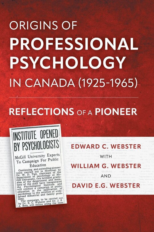 Front cover_Origins of Professional Psychology in Canada (1925-1965)