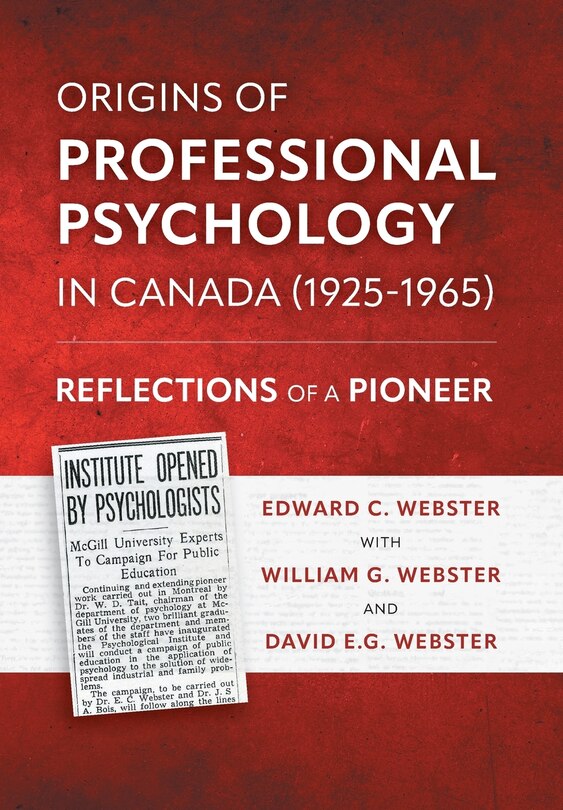 Front cover_Origins of Professional Psychology in Canada (1925-1965)