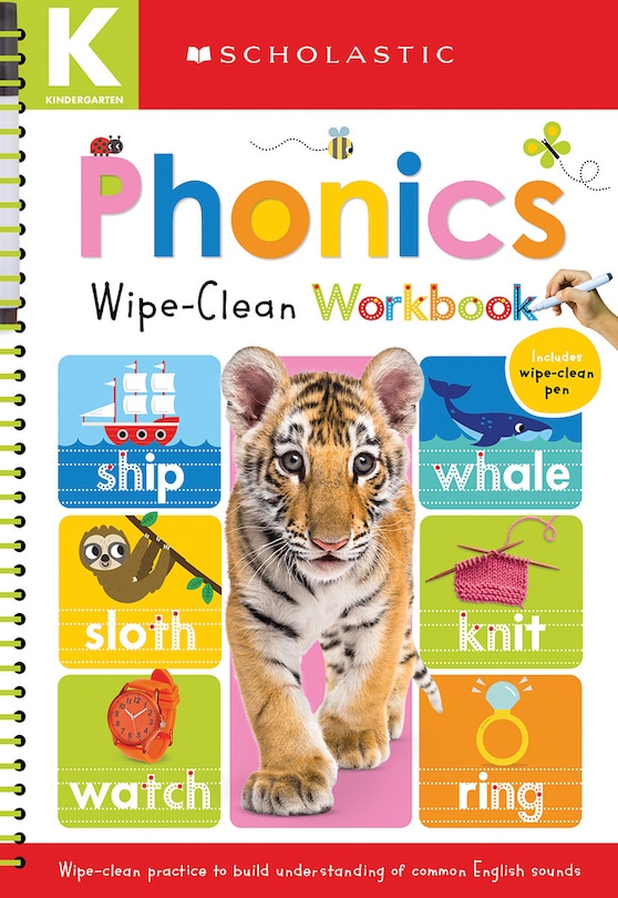 Front cover_Wipe-Clean Workbooks Wipe-Clean Workbook Kindergarten Phonics