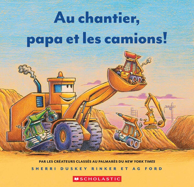 Couverture_Au chantier, papa et les camions!